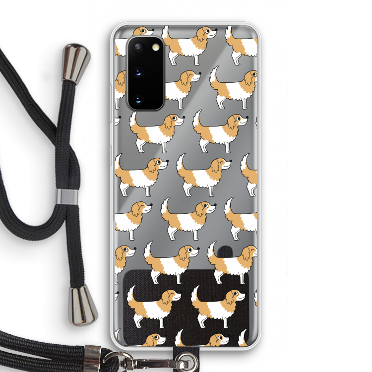 Doggy: Samsung Galaxy S20 Transparant Hoesje met koord