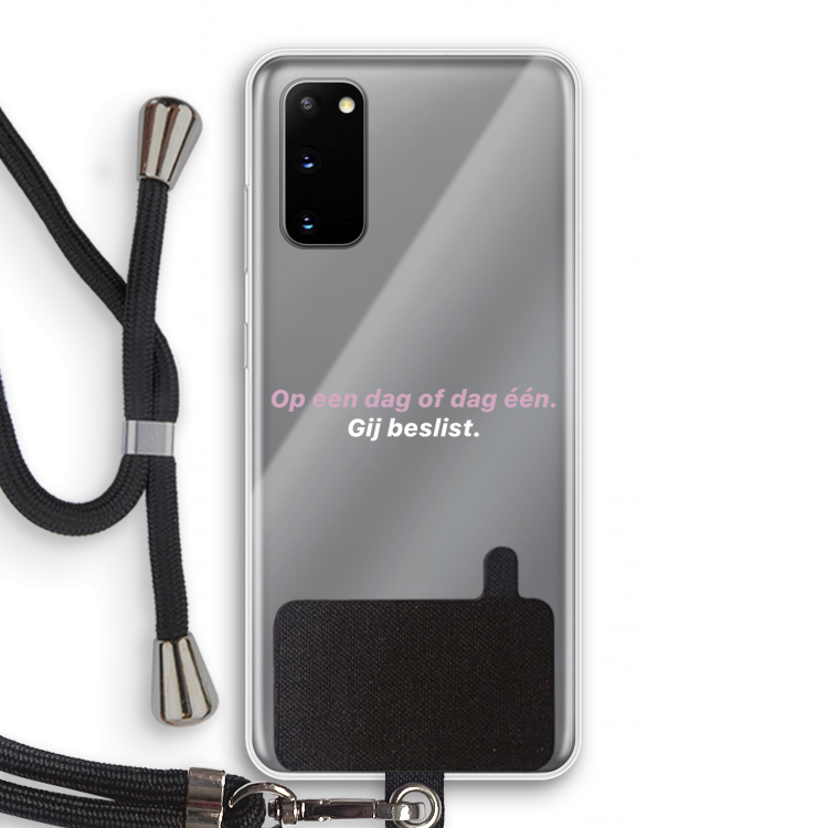 gij beslist: Samsung Galaxy S20 Transparant Hoesje met koord
