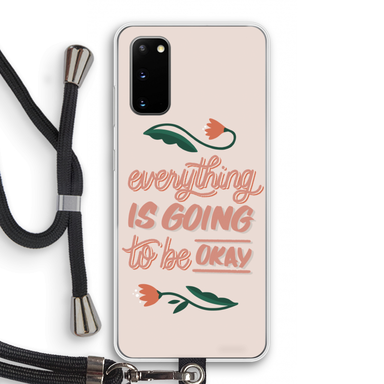 Optimistic flower girl: Samsung Galaxy S20 Transparant Hoesje met koord