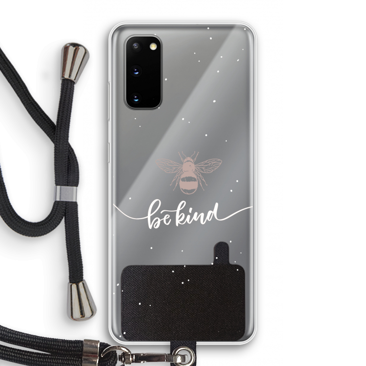 Be(e) kind: Samsung Galaxy S20 Transparant Hoesje met koord