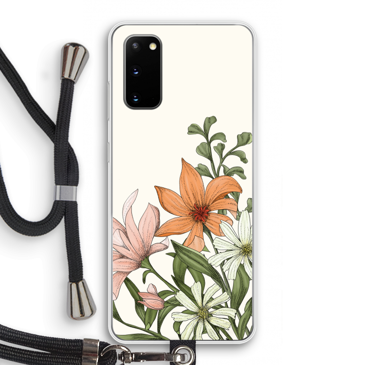 Floral bouquet: Samsung Galaxy S20 Transparant Hoesje met koord