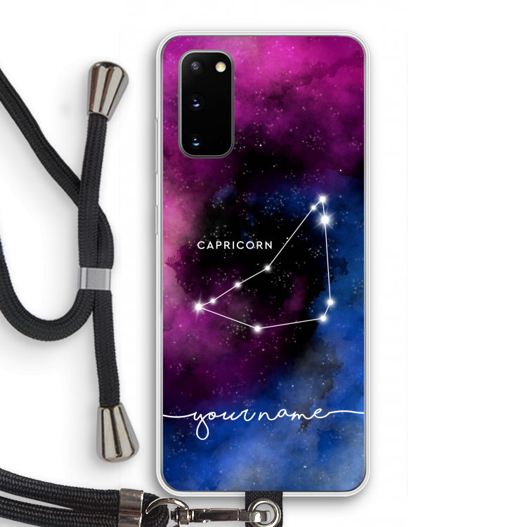 Sterrenbeeld - Donker: Samsung Galaxy S20 Transparant Hoesje met koord