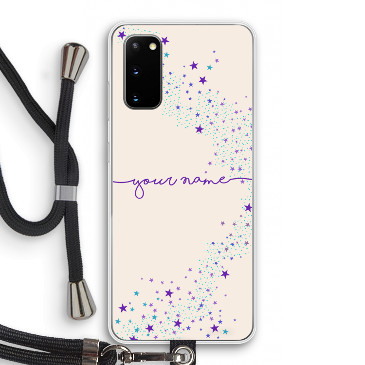 Sterren: Samsung Galaxy S20 Transparant Hoesje met koord