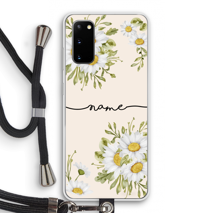 Daisies: Samsung Galaxy S20 Transparant Hoesje met koord