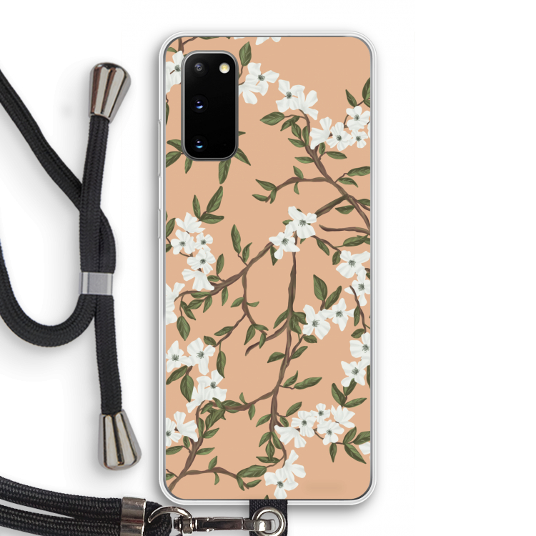 Blossoming spring: Samsung Galaxy S20 Transparant Hoesje met koord