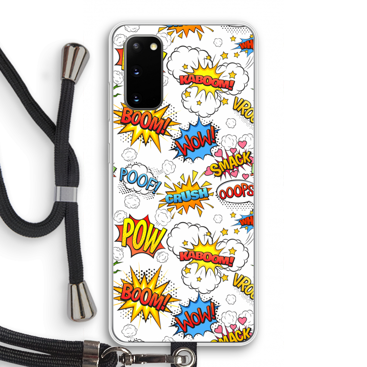 Pow Smack: Samsung Galaxy S20 Transparant Hoesje met koord