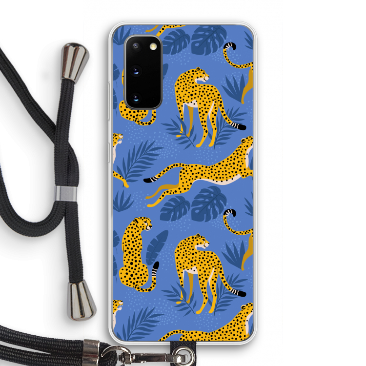 Luipaard: Samsung Galaxy S20 Transparant Hoesje met koord