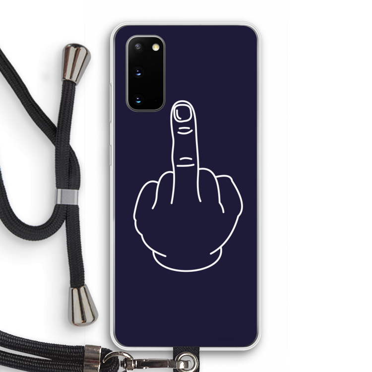 F**k U: Samsung Galaxy S20 Transparant Hoesje met koord