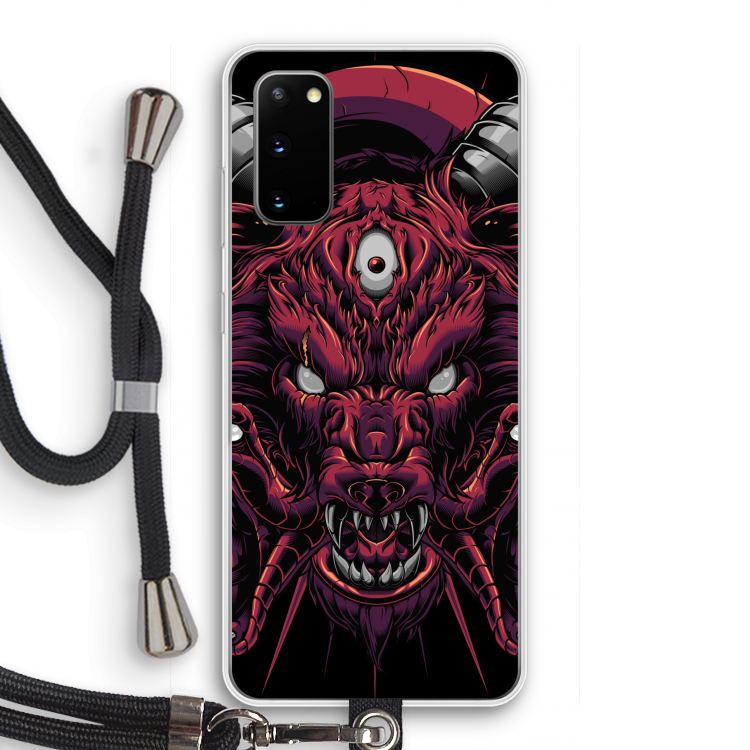 Hell Hound and Serpents: Samsung Galaxy S20 Transparant Hoesje met koord