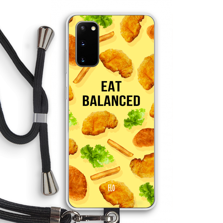 Eat Balanced: Samsung Galaxy S20 Transparant Hoesje met koord