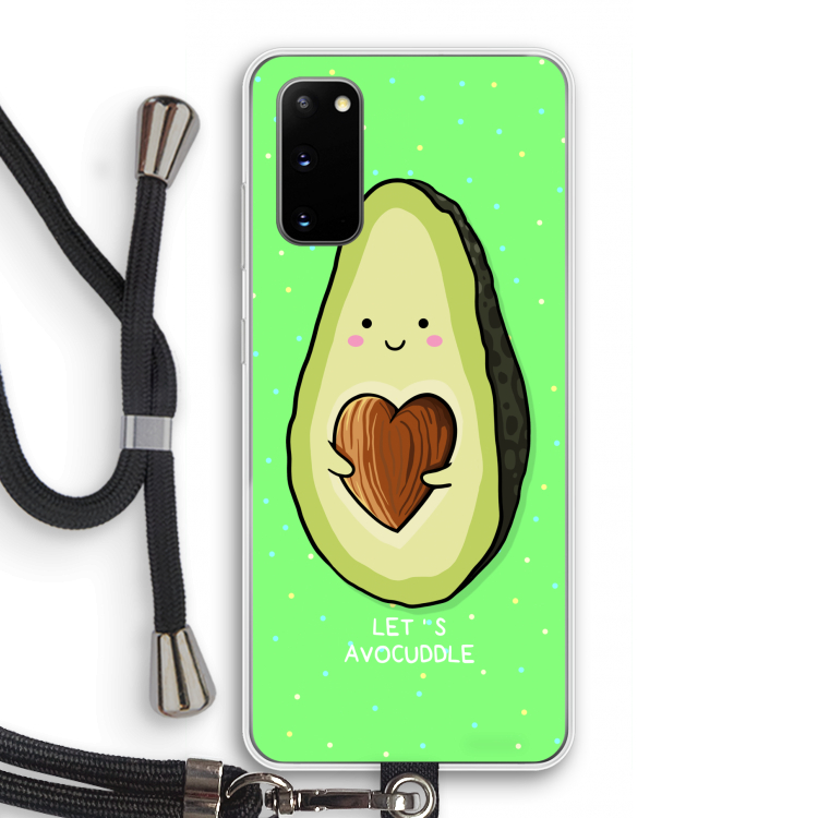 Avocuddle: Samsung Galaxy S20 Transparant Hoesje met koord