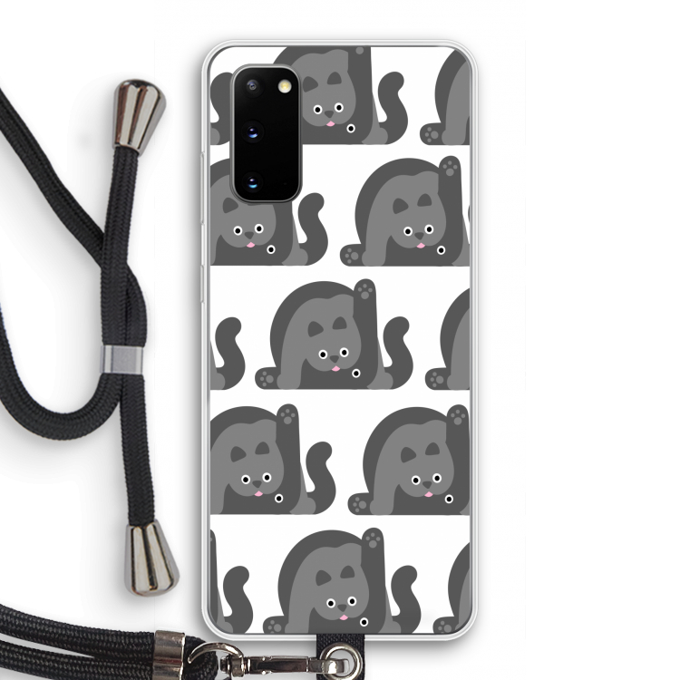 Cats: Samsung Galaxy S20 Transparant Hoesje met koord