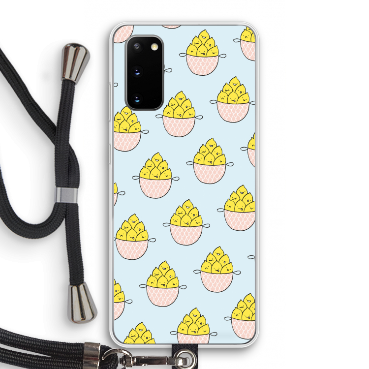 Citroenen: Samsung Galaxy S20 Transparant Hoesje met koord