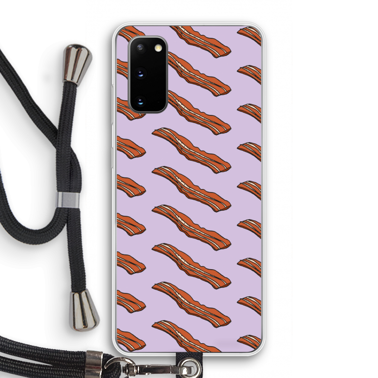 Bacon to my eggs #2: Samsung Galaxy S20 Transparant Hoesje met koord