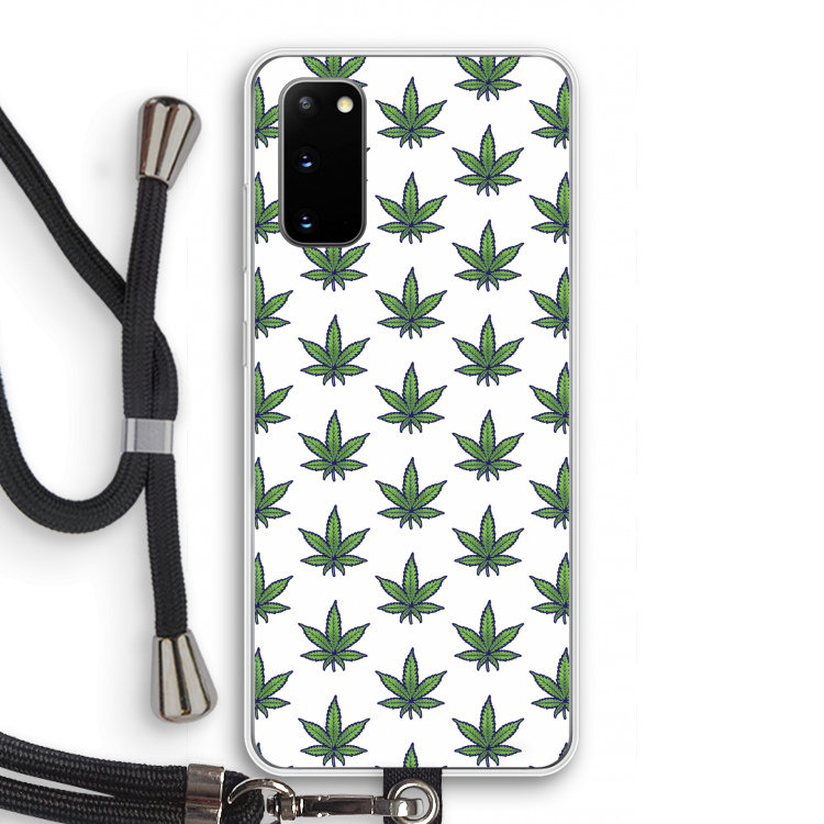 Weed: Samsung Galaxy S20 Transparant Hoesje met koord