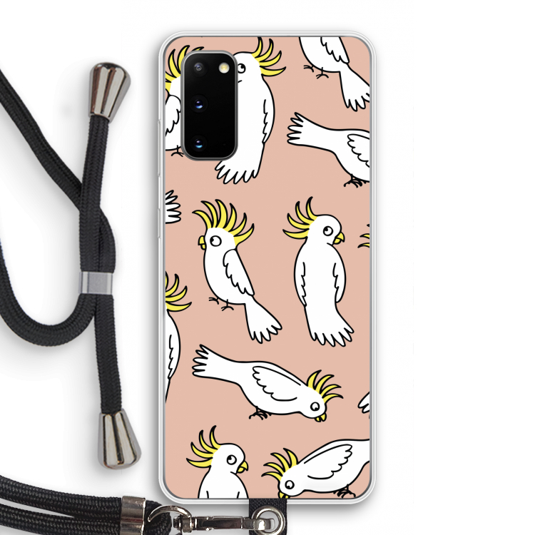Papegaai: Samsung Galaxy S20 Transparant Hoesje met koord