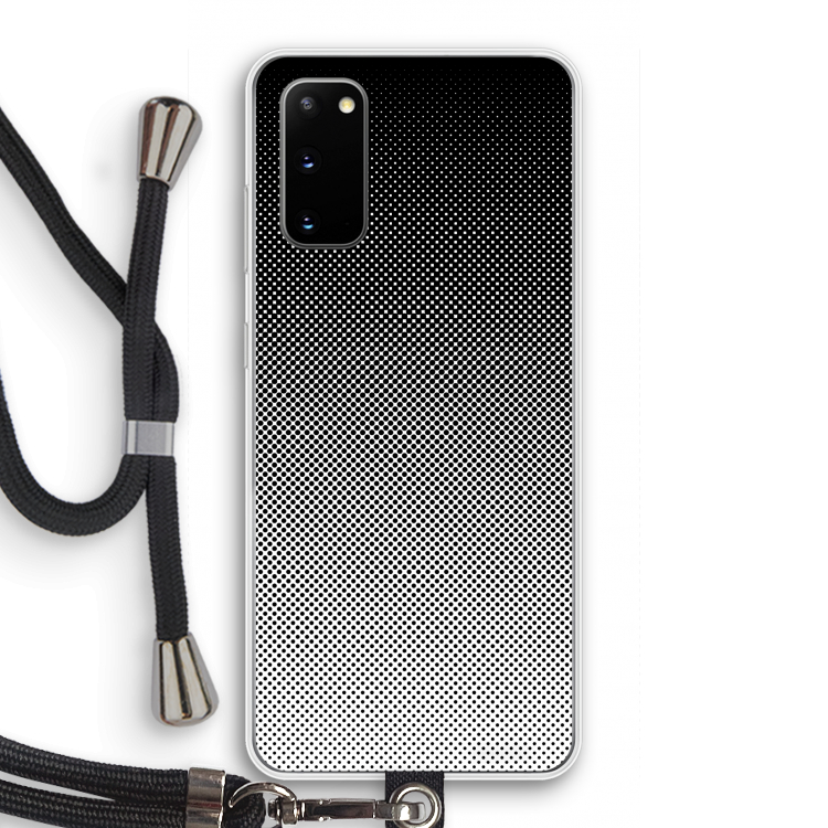 Musketon Halftone: Samsung Galaxy S20 Transparant Hoesje met koord