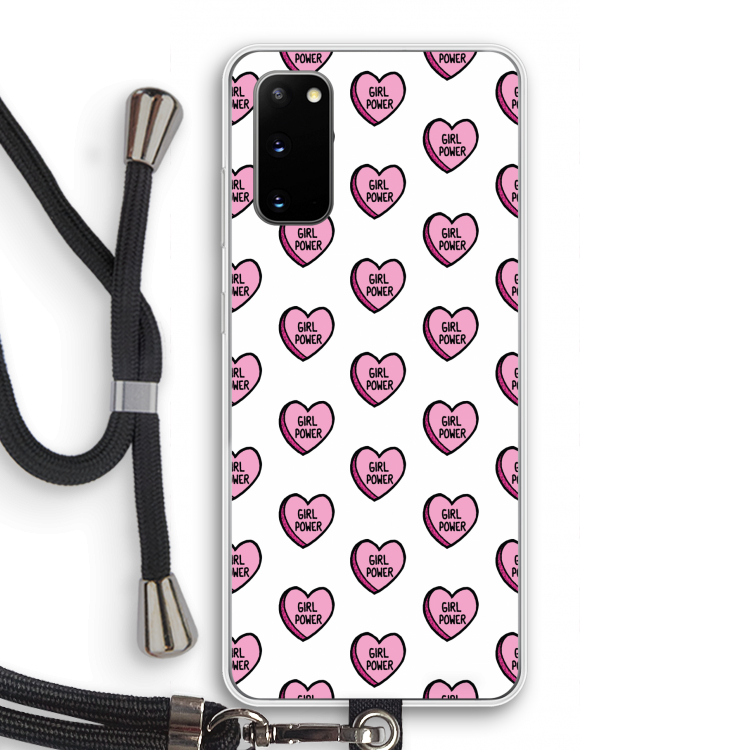 GIRL POWER: Samsung Galaxy S20 Transparant Hoesje met koord