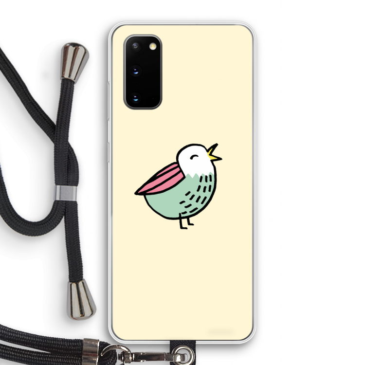 Birdy: Samsung Galaxy S20 Transparant Hoesje met koord