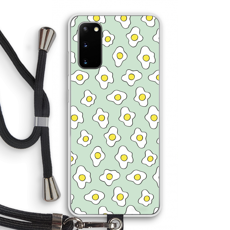 Spiegeleitjes: Samsung Galaxy S20 Transparant Hoesje met koord