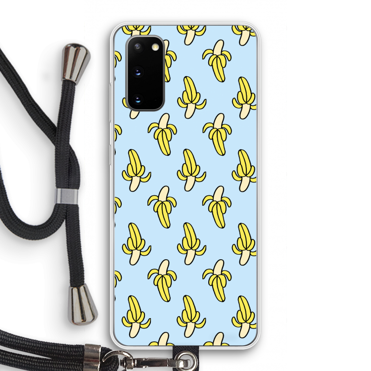 Bananas: Samsung Galaxy S20 Transparant Hoesje met koord