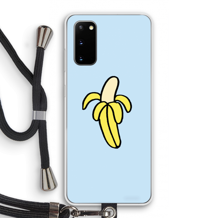 Banana: Samsung Galaxy S20 Transparant Hoesje met koord