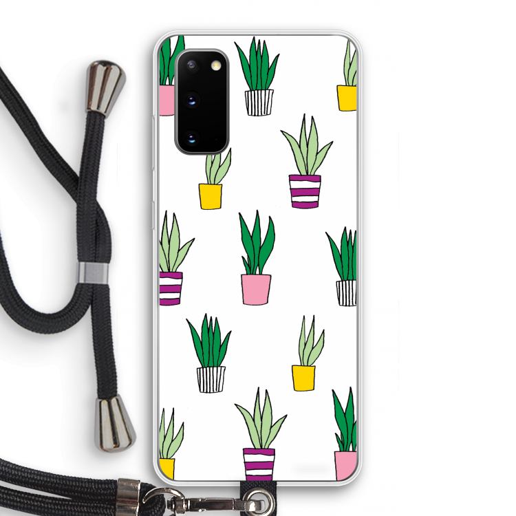Sanseveria: Samsung Galaxy S20 Transparant Hoesje met koord