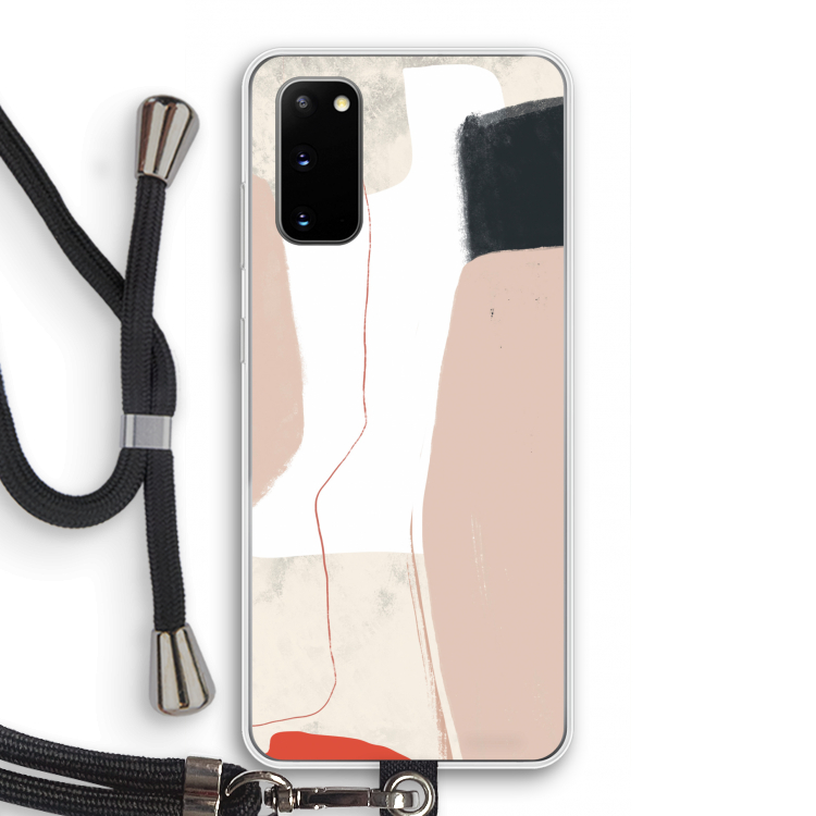 Lava: Samsung Galaxy S20 Transparant Hoesje met koord