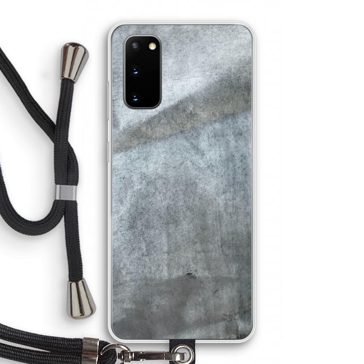 Grey Stone: Samsung Galaxy S20 Transparant Hoesje met koord