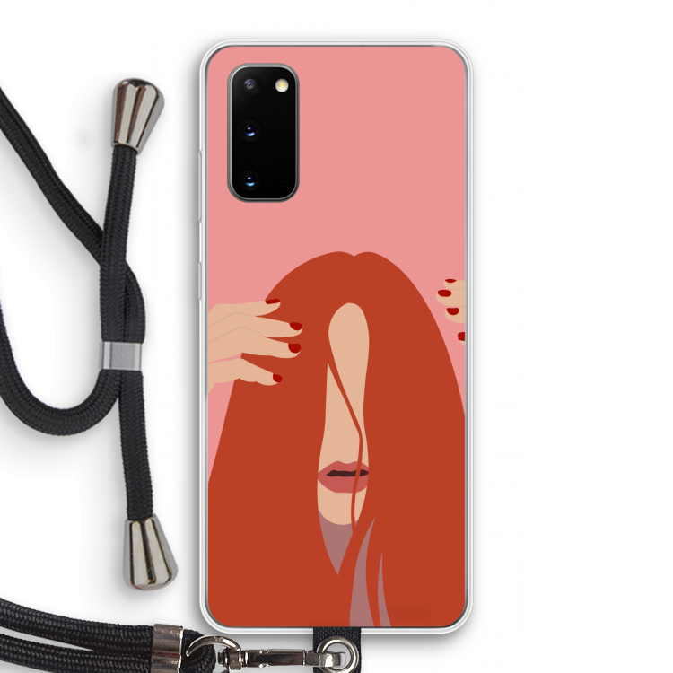 Woke up like this: Samsung Galaxy S20 Transparant Hoesje met koord