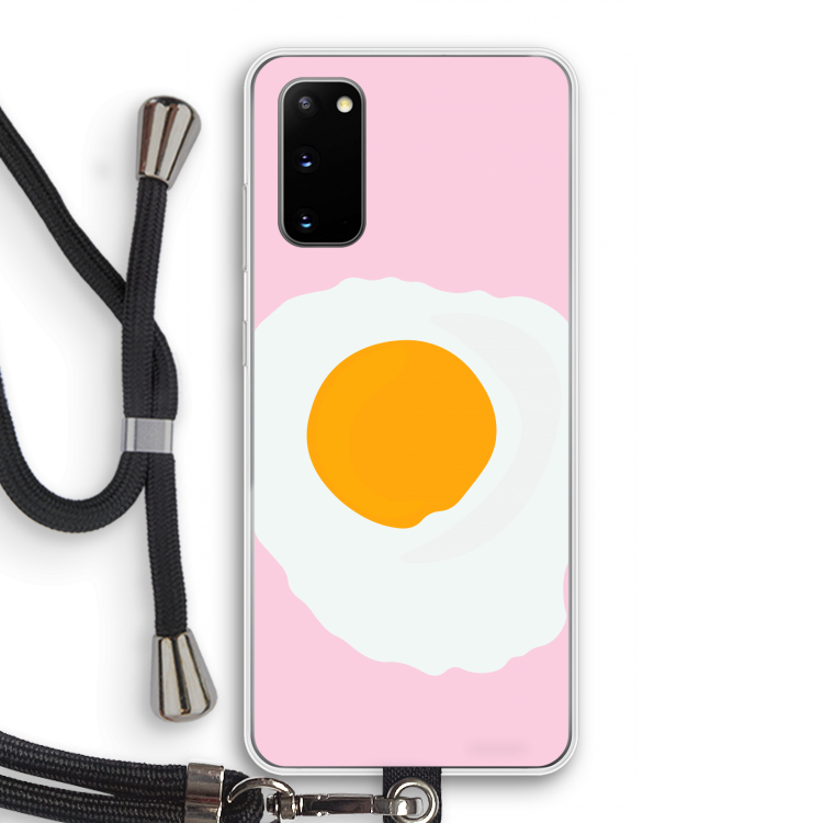 Sunny side up: Samsung Galaxy S20 Transparant Hoesje met koord