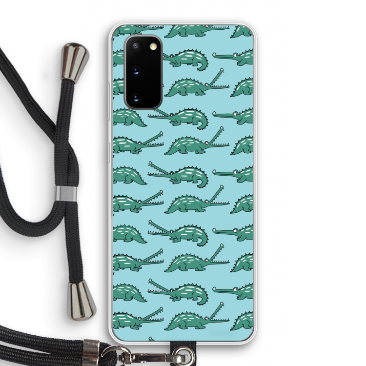 Kroko: Samsung Galaxy S20 Transparant Hoesje met koord