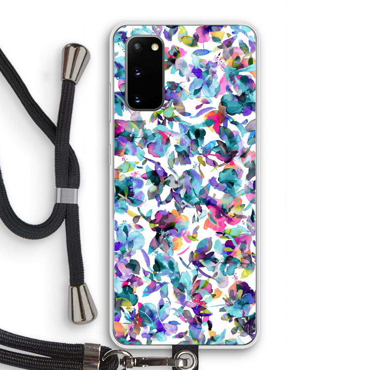 Hibiscus Flowers: Samsung Galaxy S20 Transparant Hoesje met koord