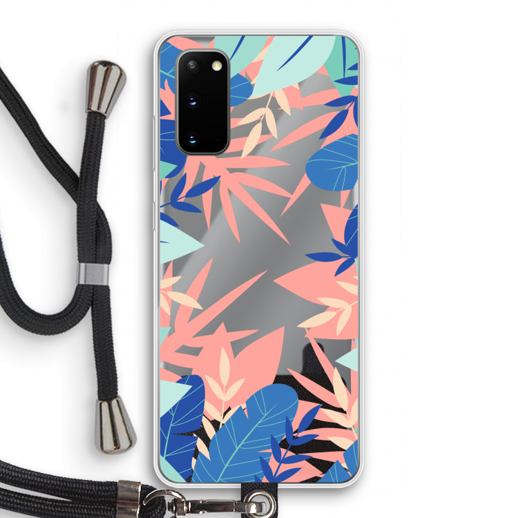 Tropisch: Samsung Galaxy S20 Transparant Hoesje met koord