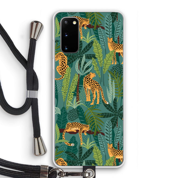 Luipaard 2: Samsung Galaxy S20 Transparant Hoesje met koord