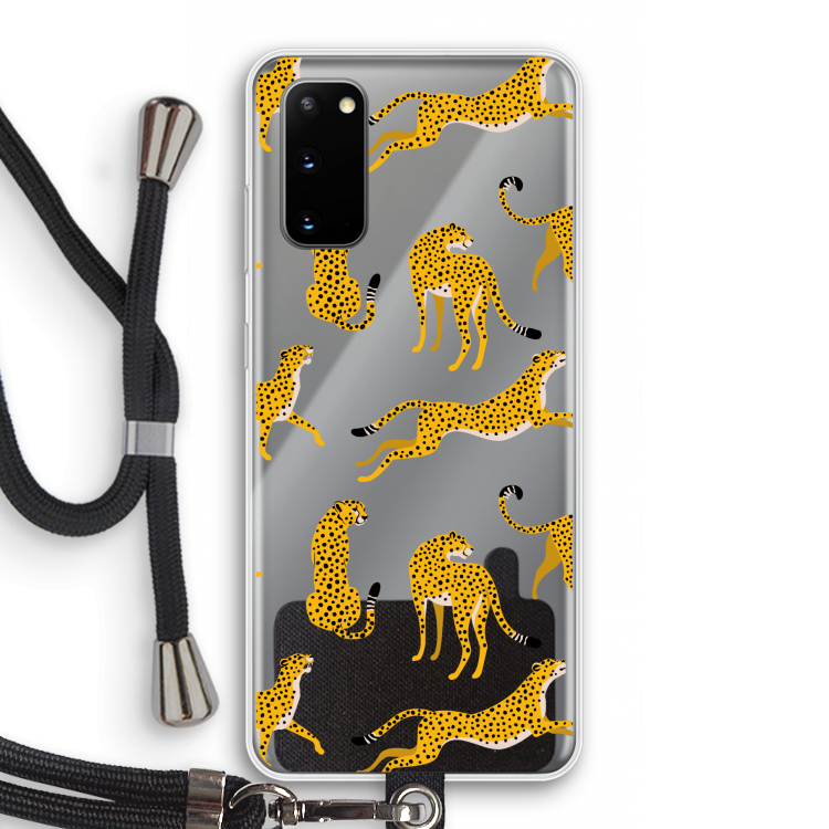Luipaard: Samsung Galaxy S20 Transparant Hoesje met koord