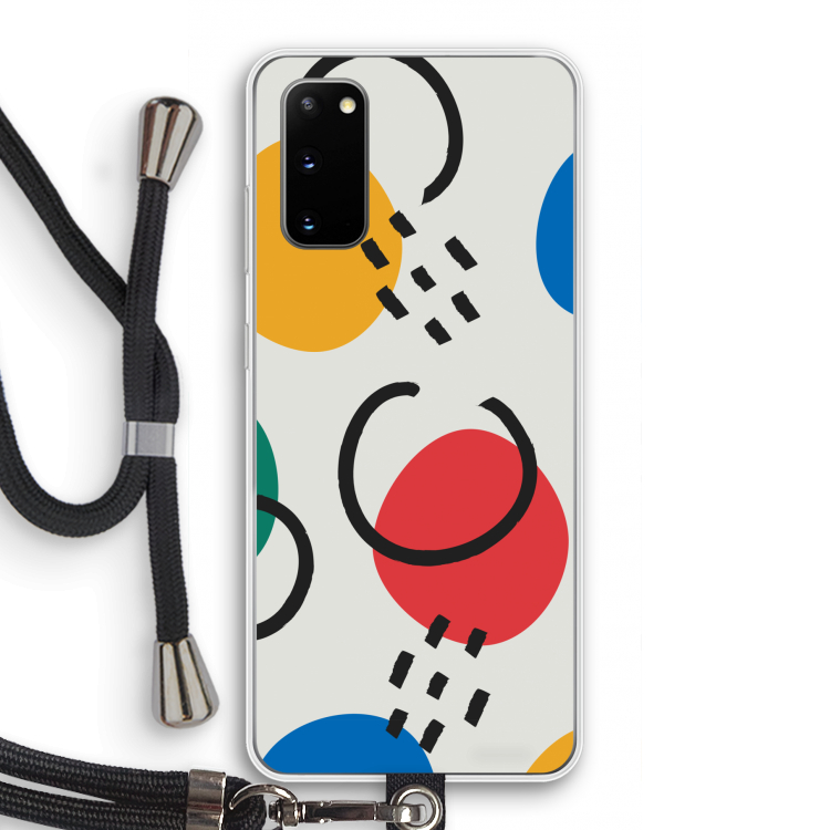 Illustratieve pop 3: Samsung Galaxy S20 Transparant Hoesje met koord