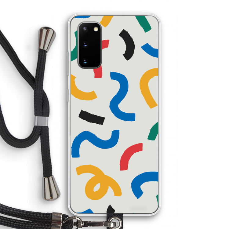 Illustratieve pop 2: Samsung Galaxy S20 Transparant Hoesje met koord