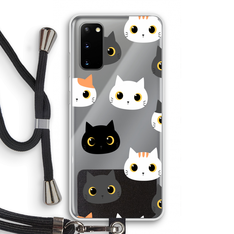Katten: Samsung Galaxy S20 Transparant Hoesje met koord