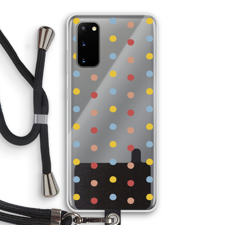 Bollen: Samsung Galaxy S20 Transparant Hoesje met koord