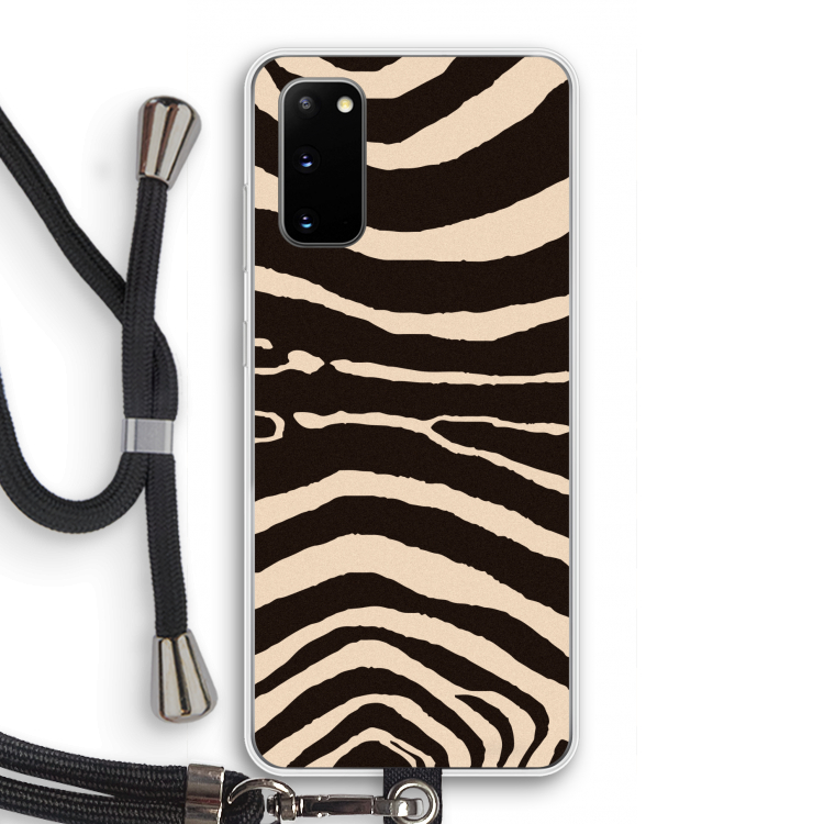 Arizona Zebra: Samsung Galaxy S20 Transparant Hoesje met koord