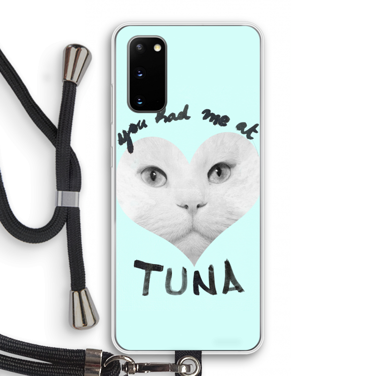 You had me at tuna: Samsung Galaxy S20 Transparant Hoesje met koord