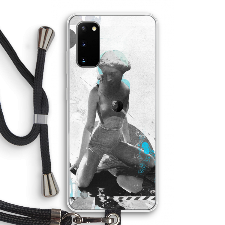 I will not feel a thing: Samsung Galaxy S20 Transparant Hoesje met koord
