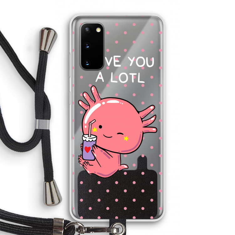 Love You A Lotl: Samsung Galaxy S20 Transparant Hoesje met koord