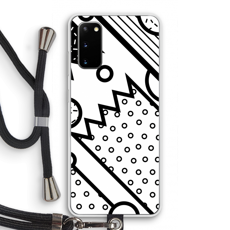 Pop Art #4: Samsung Galaxy S20 Transparant Hoesje met koord