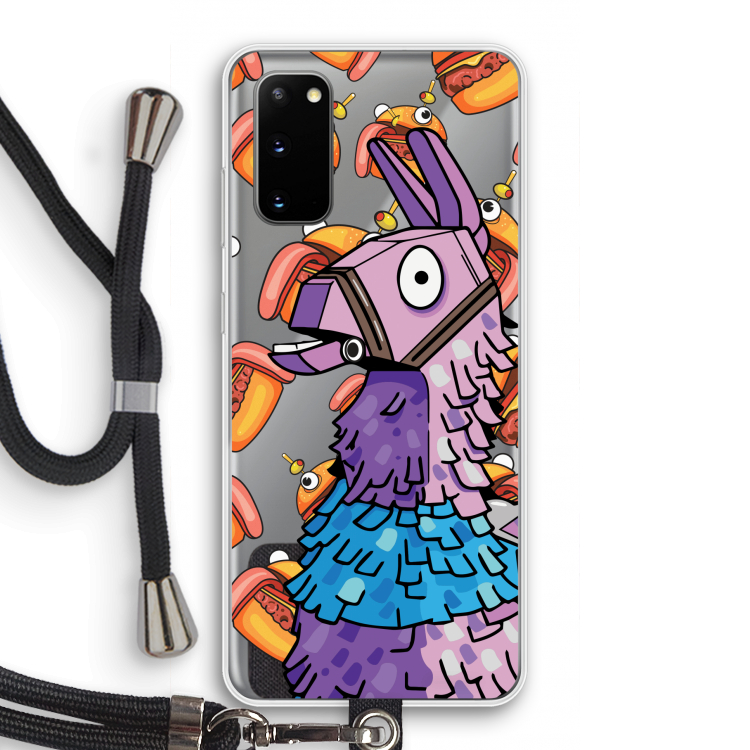 Loot Burger: Samsung Galaxy S20 Transparant Hoesje met koord
