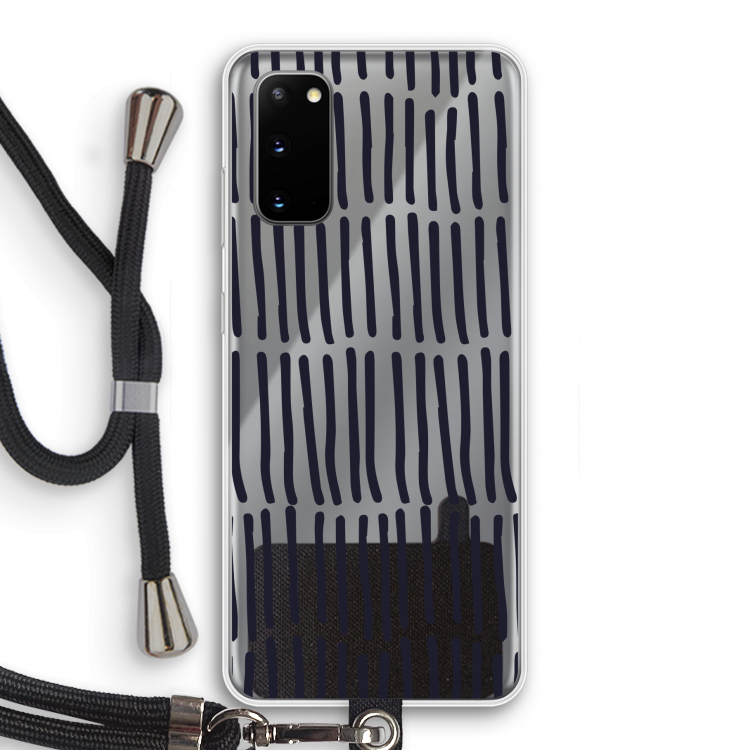 Moroccan stripes: Samsung Galaxy S20 Transparant Hoesje met koord