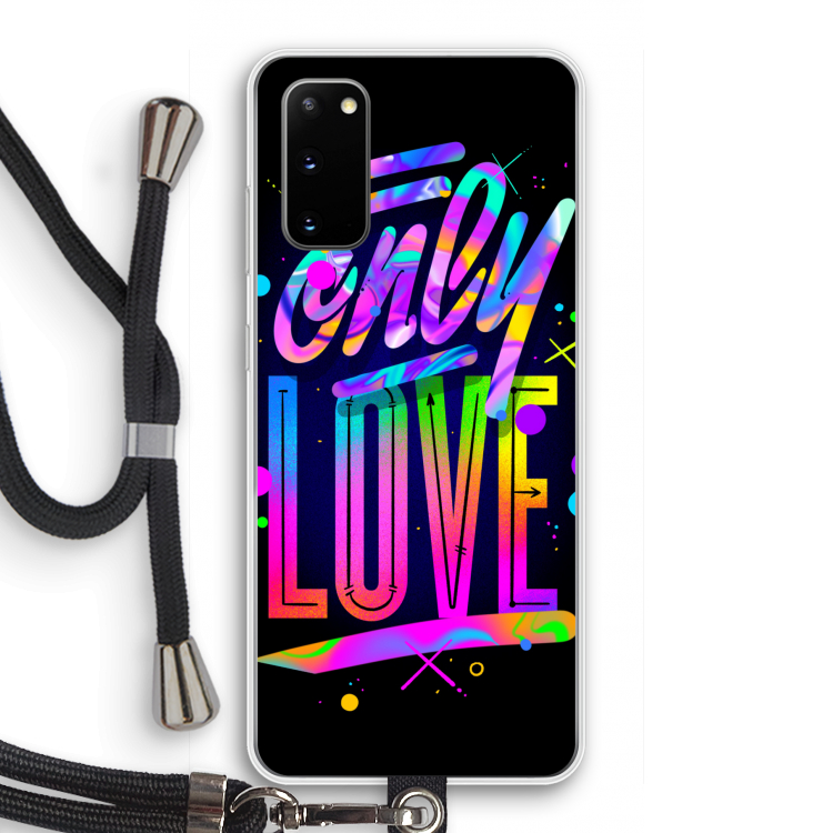 Only Love: Samsung Galaxy S20 Transparant Hoesje met koord