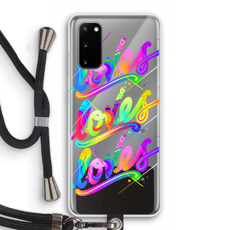 Loves: Samsung Galaxy S20 Transparant Hoesje met koord