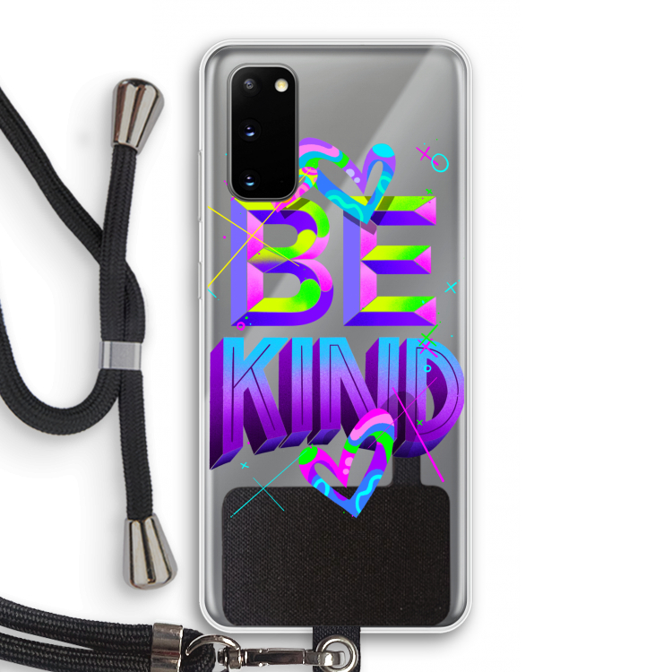 Be Kind: Samsung Galaxy S20 Transparant Hoesje met koord